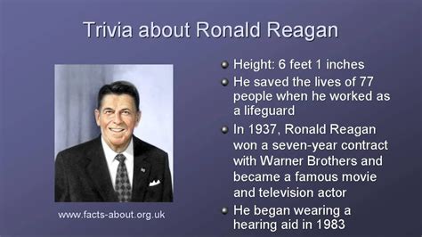 interesting facts about ronald reagan's life.